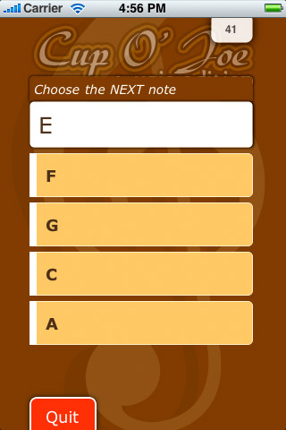 Screenshot Cup O’ Joe Music Edition : Learn to sight read music Screenshot Cup O’ Joe Music Edition : Learn to sight read music